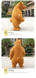 Ours gonflable géant grand format, costume de mascotte ours gonflable pour adulte, costume de personnage gonflable à porter - Product Image 3
