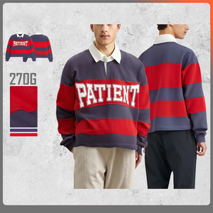 เสื้อเชิ้ตแขนยาวผู้ชายสำหรับฤดูใบไม้ร่วงและฤดูหนาว ผ้าฝ้ายสั่งทำพิเศษ ทรงโอเวอร์ไซส์ สตรีทแวร์ ลายทาง ทรงบ็อกซี่ ระบายอากาศได้ดี <span class=keywords><strong>ESAN</strong></span> - Product Image 4