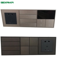 Système d'automatisation de la maison intelligente SEXANKA Factory KNX EIB, bouton poussoir en aluminium, contrôleur de température, interrupteurs muraux avec WIFI