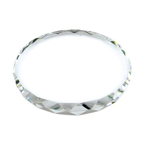 Fermacarte in Cristallo D.110mm H19mm con Decorazioni in Forma Unica - Product Image 1