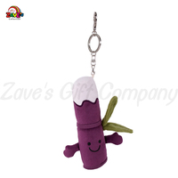ZAVES Mini Simulation Fruit Porte-clés Mignon Jouets En Peluche pour La Décoration De Sac D'anniversaire Comprend Canne À Sucre Mangue Orange Banane