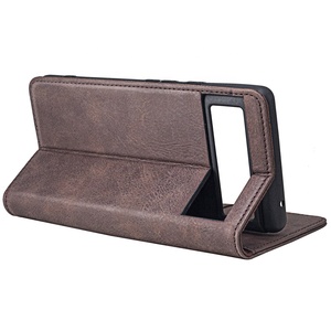 Folio design brown couleur véritable téléphone en cuir folio boîte mobile téléphone portefeuille pour google <span class=keywords><strong>pixel</strong></span> <span class=keywords><strong>6</strong></span> cas - Product Image 4
