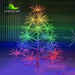 Nouvelle Décoration de Cour Carrée 2026 : Arbre de Noël Lumineux à Télécommande Extérieure Effet Feux d'Artifice Colorés - Product Image 2