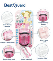 Emballage blister personnalisé, plateau en plastique durable, coque en PET de 1 mm, recyclable, poudre libre, correcteur, fard à paupières compact, recharge de blush