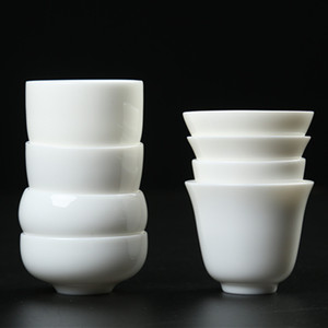 Customized LOGO Sheep Fat Jade White Porcelain Tea <b>Cups</b> Kung Fu Ceramic Tea <b>Cups</b> Small <b>Cups</b> - Product Image 5
