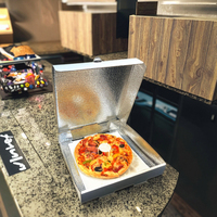 SP3220 Boîte à pizza plate de haute qualité Matériau isolé pour pizzeria Carton personnalisable