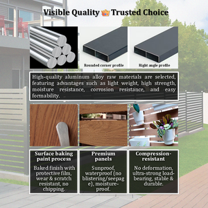 Panneaux de clôture de <span class=keywords><strong>jardin</strong></span> en aluminium co-extrudé pour bâtiments modernes, écologiques, résistants à la décomposition et imperméables - Product Image 5