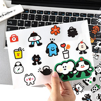 4 autocollants par paquet, série de doodles merveilleuses, autocollants pour planificateur, décalcomanies, autocollants pour enfants, fournitures pour carnet