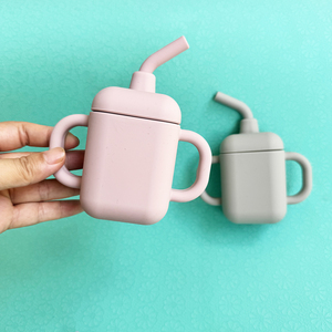 Nuevo Vaso Infantil con Pajita y Tapa, Diseño Rectangular, Libre de BPA, Precio de Fábrica, Vaso Portátil para Bebés, Disponible en Stock - Product Image 2
