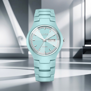<span class=keywords><strong>Reloj</strong></span> <span class=keywords><strong>de</strong></span> Cerámica Cian LIGE LG89267 para Mujer, <span class=keywords><strong>Reloj</strong></span> <span class=keywords><strong>de</strong></span> Pulsera con Cristales <span class=keywords><strong>de</strong></span> Estrás, Analógico <span class=keywords><strong>de</strong></span> Cuarzo, Resistente al Agua, Elegante, OEM - Product Image 2