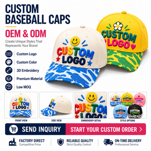 Gorra de Béisbol con Logotipo Personalizado, Letras Moldeadas en 3D, Adorno de Corazón, Visera de Camuflaje, OEM ODM, Venta al Por Mayor, Informal para Mujer, Transpirable y Duradera - Product Image 2