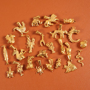 Venta al por mayor 18K chapado en oro DIY joyería delicada moda Animal elefante León langosta tortuga colgante encantos para la fabricación de joyas - Product Image 4