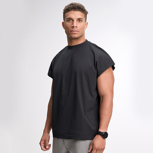 Ingor Canotta Oversize da <span class=keywords><strong>Uomo</strong></span> Personalizzabile con Logo, Asciugatura Rapida, Pannello in Rete, Spalle Cadenti, Maniche a Cappuccio, Top Sportivo per Palestra e Allenamento - Product Image 2