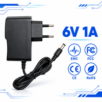 Adaptateurs secteur muraux multi-prises durables (US, EU, UK, AU) 5,5*2,1 mm 6V 1A 6W pour mini-enceintes Bluetooth – Vente en gros