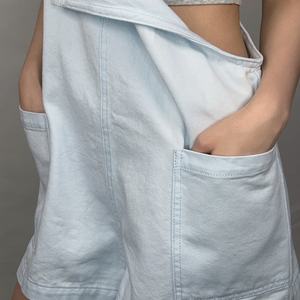 Mono corto de mezclilla personalizado de nueva moda para mujer OEM, conjunto de mono para mujer en varios colores - Product Image 5