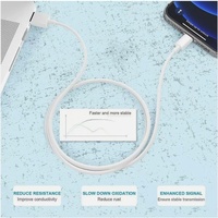 Kabel Pengisian Cepat USB C 1M 3ft 60W 3A, Penjualan Terlaris, Transmisi Data, Tahan Lama, Tembaga Murni, Selubung PVC Tipe-C untuk Komputer IOS