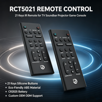Control Remoto para Barra de Sonido JCXK RCT5021, 21 Teclas, Control IR con Teclado de Silicona Suave, Alimentado por CR2025, Venta al Por Mayor de Fábrica OEM ODM