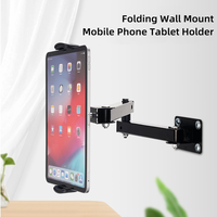Support mural pour tablette en alliage d'aluminium OEM avec bras flexible, rotation à 360 degrés, support mural pliable pour tablette, pour téléphone