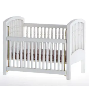 玩具屋微型木材 1/12 规模婴儿婴儿床摇篮玩具家具