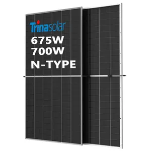 Trina Solar NEG21C.20 Painéis solares bifaciais 675W-700W Topcon monocristalino tipo N 550W 680W 695W 700W Série de painéis