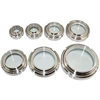 Verre borosilicate certifié AAA SS304 SS316 Joint en téflon Embout à trois brides Visiographe sanitaire