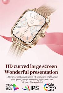 1.75 Inch Ladies Smart Fitness Tracker <b>Watch</b> MK88 IP67 Heart Rate Blood Pressure Monitoring for Bluetooth Call Compass for - Product Image 4