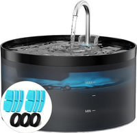 Fontaine à eau pour animaux de compagnie (chiens et chats) 2,2 L, design tendance, ultra-silencieuse, pompe en plastique activée par filtre à charbon, robinet automatique pour eau fraîche