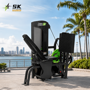 Máquina de <span class=keywords><strong>prensa</strong></span> de piernas sentado con carga de placas SK Commercial, entrenador profesional de fuerza para la parte inferior del cuerpo con pila de pesas para gimnasio - Product Image 2