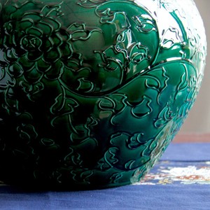 โถวัดเครื่องเคลือบดินเผาสีเขียวจีนโบราณ,โถขิงเซรามิกบรรเทาโบราณ - Product Image 5