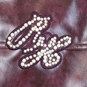 टॉपशो प्रीमियम कस्टम मोती लोगो pबैंगनी चमड़े की जैकेट फर हूडी उच्च गुणवत्ता वाले सर्दियों के मोटे आदमी सूती पंजा जैकेट - Product Image 3