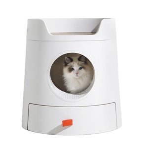 Nouveau produit : Boîte à litière pour chat Cat Castle Drawer, entièrement fermée, grande, anti-éclaboussures et anti-odeurs - Product Image 1