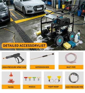 ปั๊มไตรเพล็กซ์ GY-AXE-1814 แรงดันสูง 4640PSI/320บาร์ 5.3GPM 10HP สำหรับงานหนัก ใช้ในร้านล้างรถ ทำความสะอาดแรงดันสูง 4640 PSI สำหรับ Po - Product Image 5