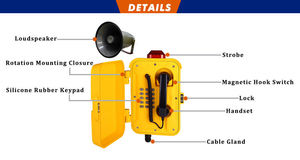 <span class=keywords><strong>Téléphone</strong></span> de porte IP SIP d'urgence <span class=keywords><strong>Téléphone</strong></span> à cadran rapide industriel Système d'appel d'urgence SOS - Product Image 5