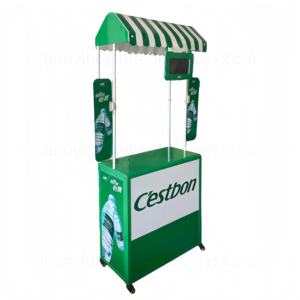 Kiosco Moderno para Promociones de Bebidas en Interiores y Exteriores con Ruedas y Pantalla LED, Soporte Móvil para Publicidad de Agua Potable - Product Image 2