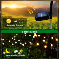 IP65 luciole vacances fête de mariage 6 8 10 led lumière se balançant rgb étanche ver de feu décoration luciole lumière solaire jardin lumière