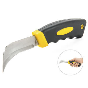 Lâmina curvada de aço inoxidável para corte de jardim, faca de enxerto de botões de poda, faca de linóleo com cabo de plástico - Product Image 1