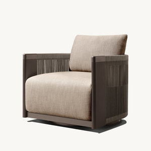 Ensemble de canapés modulaires modernes en aluminium et corde pour l'extérieur, idéal pour patio, hôtel, appartement, cour, villa et salon. - Product Image 2