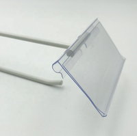 Hiplastics Vh25 39 52 60 Support d'étiquette double fil pour étagère, crochet de présentation, porte-étiquette de prix, bande de données pour rayonnages de supermarché