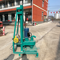 Foreuse de puits d'eau électrique portable compacte 50M-100m avec boîte de vitesses, mini machine de forage rotative 220V
