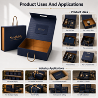 Boîte cadeau rigide de luxe sur mesure, directement de l'usine, avec fermeture magnétique et poignée en corde pour vêtements, montres, parfums, cosmétiques