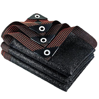 Filet d'ombrage noir robuste en HDPE, protection UV, pour l'agriculture, les serres, les jardins, les patios, les espaces extérieurs