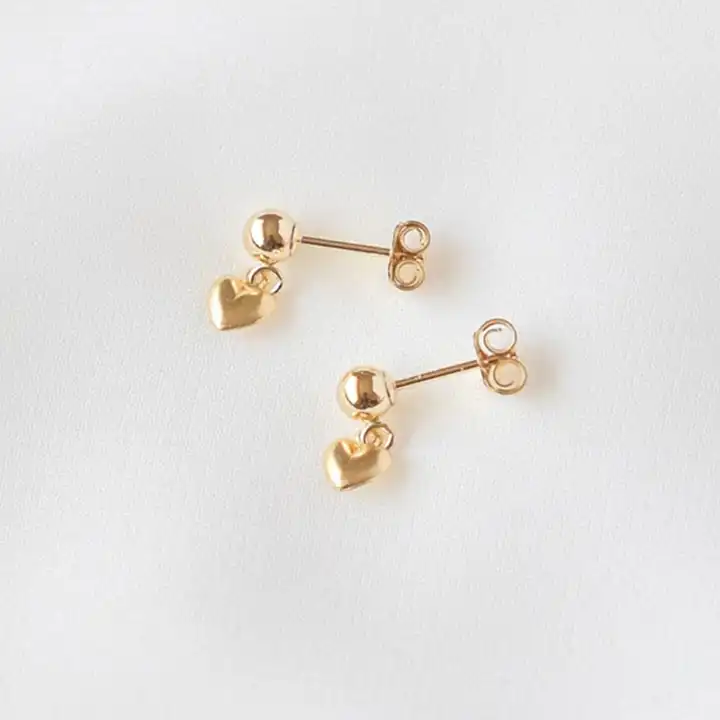 Mini Heart Stud Earrings – Honeycat Jewelry