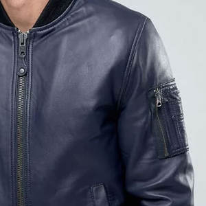 Ropa de moda Chaqueta de cuero para hombre a prueba de viento Venta caliente Chaqueta de cuero para hombre - Product Image 3