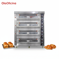 Horno de Convección Eléctrico Industrial Grande con Control Digital, Máquina de Panadería Comercial de Alta Eficiencia para Uso en Restaurantes
