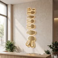 Panneau publicitaire LED miniature personnalisable, logo d'entreprise, mur d'image, fond en verre acrylique gravé, signalétique lumineuse