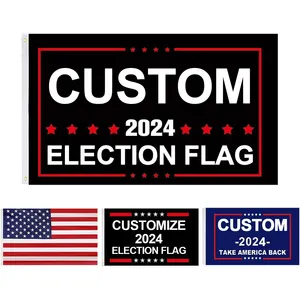 2024 Election Flag Customized Printing Usa American Presidential Election Hand Car Flags Stick Us Usa Election Flag
