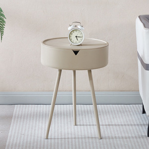 Mesa de centro sencilla de plástico con función de almacenamiento, mesa redonda de té de moda para dormitorio y sala de estar, venta al por mayor - Product Image 5