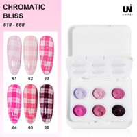Cat kuku gel UV ombre 6 warna berkualitas tinggi, ramah lingkungan, vegan, tahan lama, 2 in 1, untuk salon dan DIY, OEM ODM