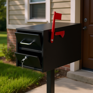 Buzón de Metal Resistente de 21.06 x 10.63 x 11.22 Pulgadas con Cerradura de Llave, Montaje en Pared, Resistente a la Intemperie, Acceso Frontal - Product Image 2