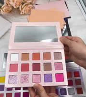 Palette de fards à paupières mats personnalisés en gros avec logo, haute pigmentation, 15 couleurs, palette de fards à paupières scintillants